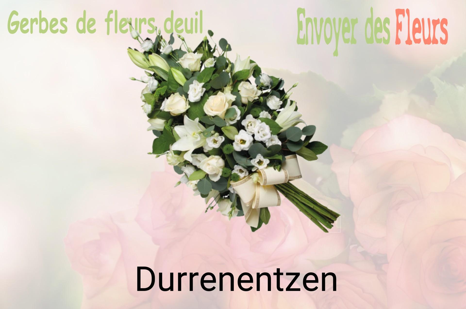 Gerbe de fleurs de deuil livrée à Durrenentzen